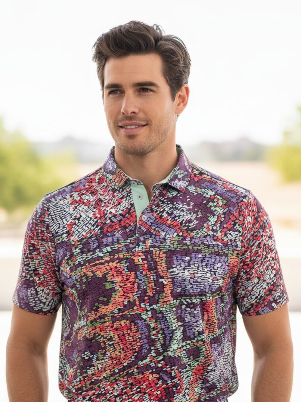 Good Good Fighting For Par Golf Polo Multicolor M